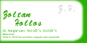 zoltan hollos business card
